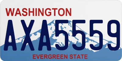 WA license plate AXA5559