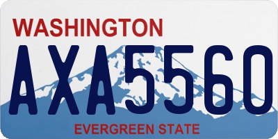 WA license plate AXA5560