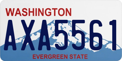 WA license plate AXA5561
