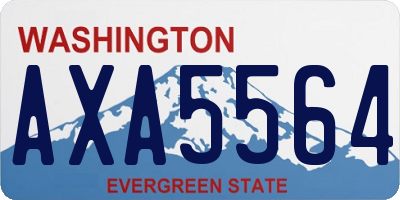 WA license plate AXA5564