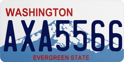 WA license plate AXA5566