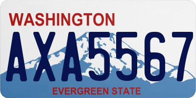 WA license plate AXA5567