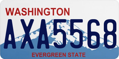 WA license plate AXA5568