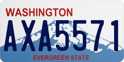 WA license plate AXA5571