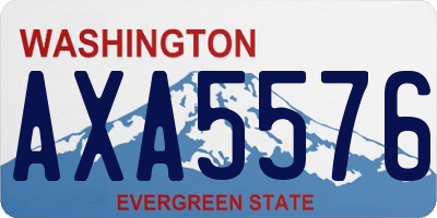 WA license plate AXA5576