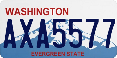 WA license plate AXA5577