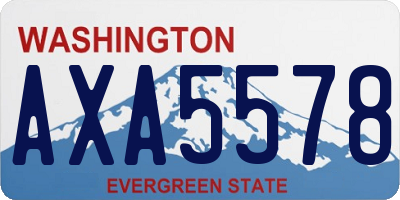 WA license plate AXA5578