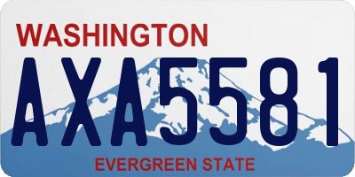 WA license plate AXA5581