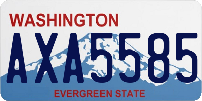 WA license plate AXA5585