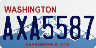 WA license plate AXA5587