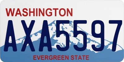 WA license plate AXA5597