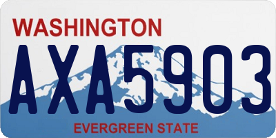 WA license plate AXA5903