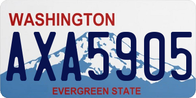 WA license plate AXA5905