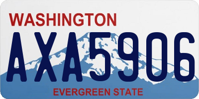 WA license plate AXA5906