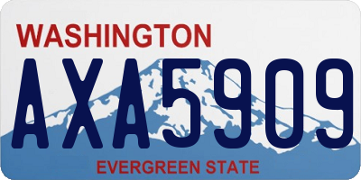 WA license plate AXA5909