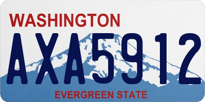 WA license plate AXA5912