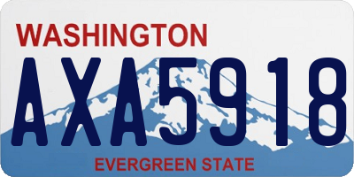 WA license plate AXA5918