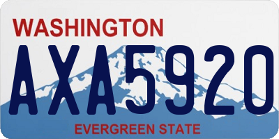 WA license plate AXA5920