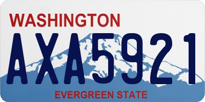 WA license plate AXA5921