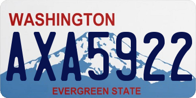 WA license plate AXA5922