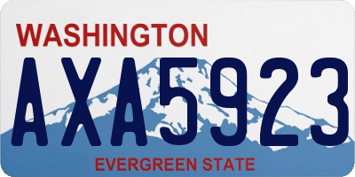 WA license plate AXA5923