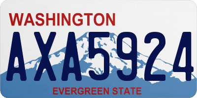 WA license plate AXA5924