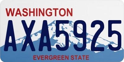 WA license plate AXA5925