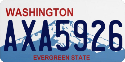 WA license plate AXA5926