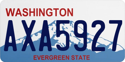 WA license plate AXA5927