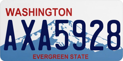 WA license plate AXA5928