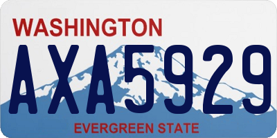 WA license plate AXA5929