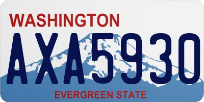 WA license plate AXA5930