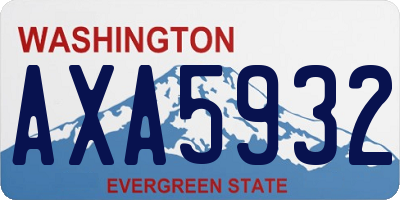 WA license plate AXA5932