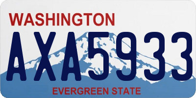 WA license plate AXA5933