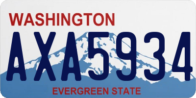 WA license plate AXA5934