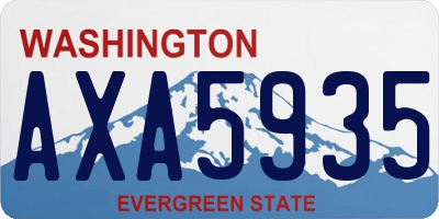 WA license plate AXA5935