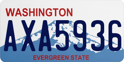 WA license plate AXA5936