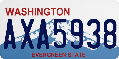 WA license plate AXA5938