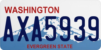 WA license plate AXA5939