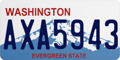 WA license plate AXA5943