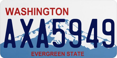 WA license plate AXA5949