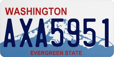 WA license plate AXA5951