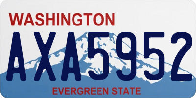 WA license plate AXA5952