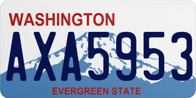 WA license plate AXA5953
