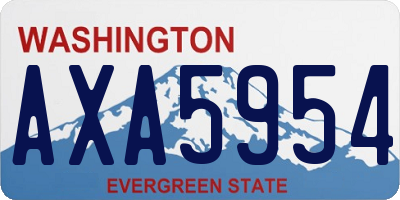 WA license plate AXA5954