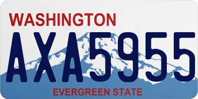 WA license plate AXA5955