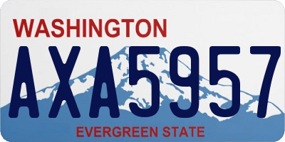 WA license plate AXA5957