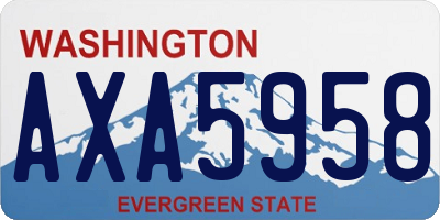 WA license plate AXA5958