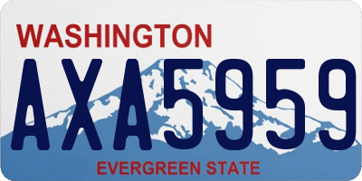 WA license plate AXA5959