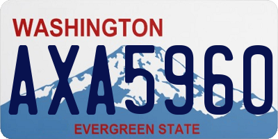 WA license plate AXA5960